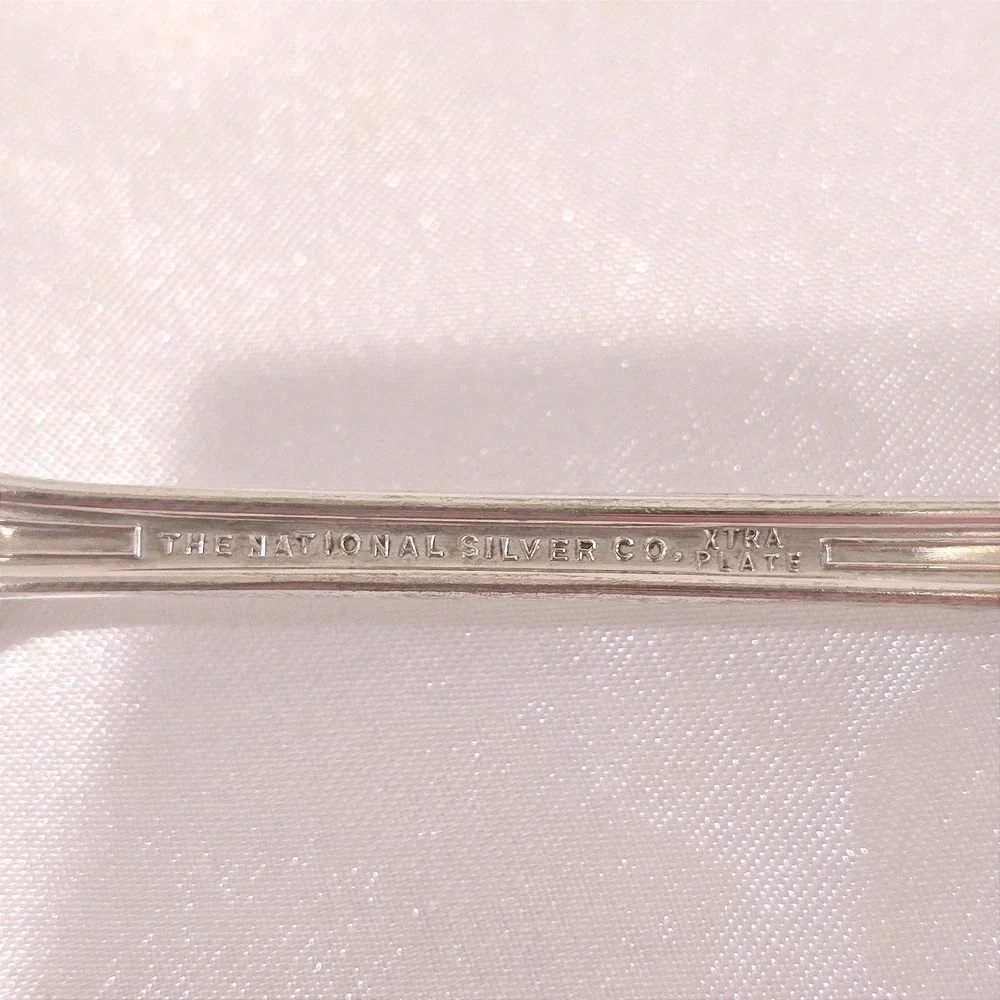 Vintage 1940 National Silver Co Intermezzo XTRA Plate 9 Iced Tea Spoons Lot